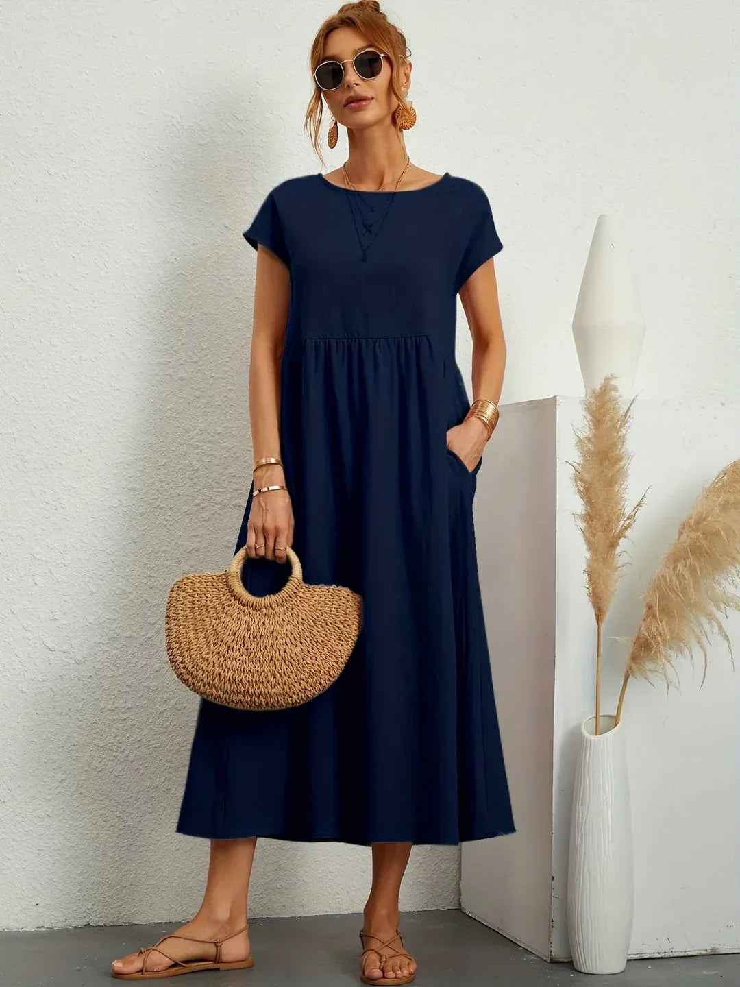 Gabrielle™ — Elegancia atemporal, vestido midi fluido