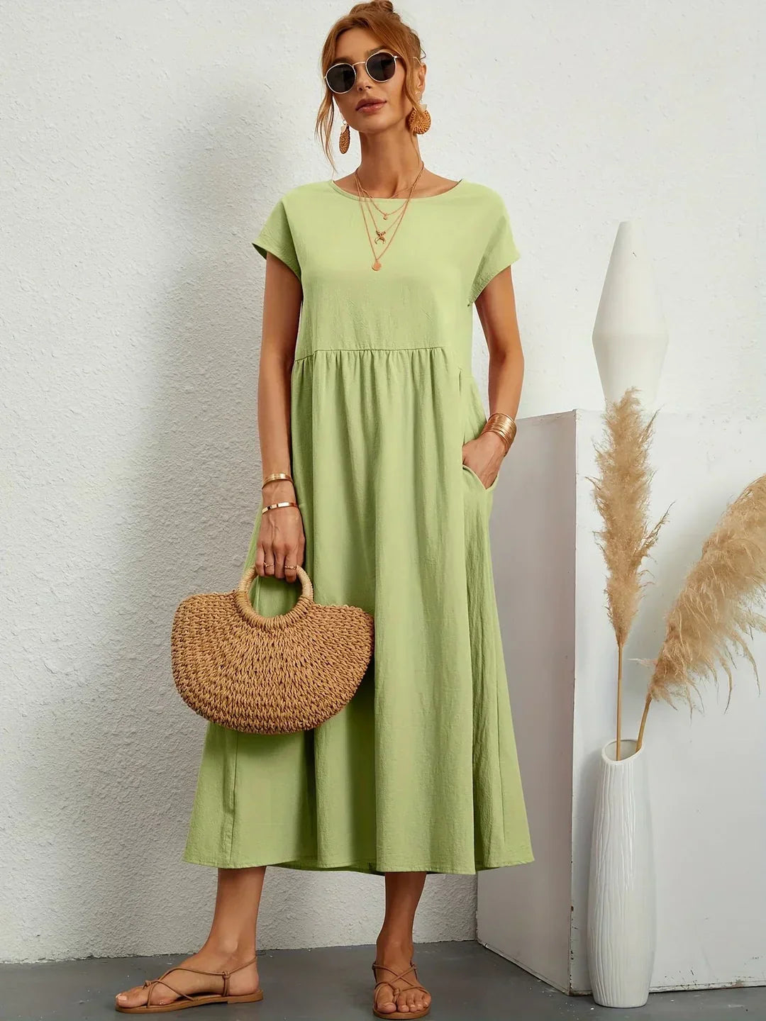 Gabrielle™ — Elegancia atemporal, vestido midi fluido
