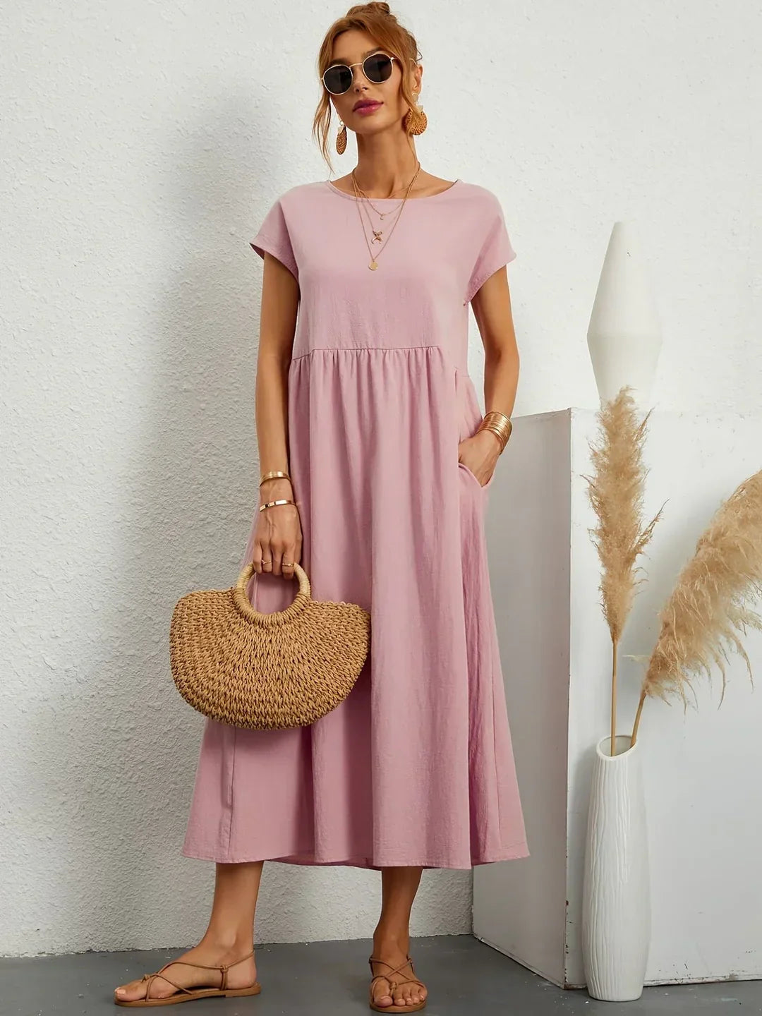 Gabrielle™ — Elegancia atemporal, vestido midi fluido